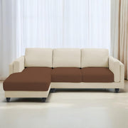 Casaliving Logan RHS 4 Seater L Shape Sofa Set for Living Room (Blue Black Fabric) Premium Fabric Sofa