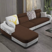 Amanda LHS 6 Seater L Shape,Sofa Set for Living Room (Brown Grey Fabric)