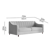 Mobius 3 Seater Sofa Set for Living Room (Grey Colour Sofa) Premium Fabric Sofa for Living Room