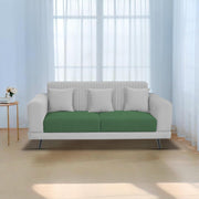 Casaliving Isabella 3 Seater Sofa Set for Living Room (Black Grey Colour Fabric) Premium Fabric Sofa