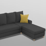 Jester 4 Seater Sofa Set with Center Table for Living Room (Black Colour) Premium Fabric Sofa