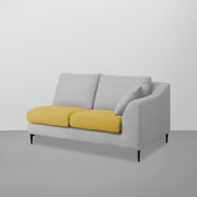 Cortina LHS 4 Seater L Shape Sofa Set for Living Room (Turquise Grey Fabric) Premium Fabric Sofa