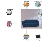 Torrato 3 Seater Sofa Cum Bed for Living Room (Blue Colour Fabric) Premium Fabric Sofa