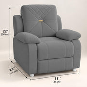 Casaliving Amos Kids 1 Seater Sofa Chair – (Black) Soft & Comfortable Cushioned Armchair for Children | Single Seater Kids Chair for Bedroom, Playroom & Nursery | Compact Modern Kids Sofa