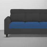 Marco 3 Seater Sofa Set for Living Room (Blue Black Colour) Premium Fabric Sofa