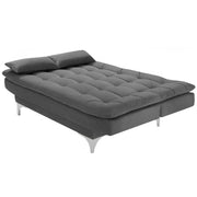Danny 3 Seater Sofa Cum Bed for Living Room Premium Fabric Sofa for Living Room (Black Colour Premium Fabric)