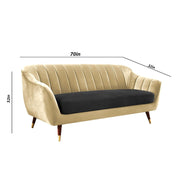 Casaliving Anyse 2 Seater Sofa Set for Living Room (Grey Colour Fabric) Premium Fabric Sofa