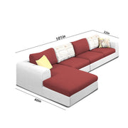 Badger LHS 6 Seater L Shape Sofa Set for Living Room (Black Fabric) Premium Fabric Sofa