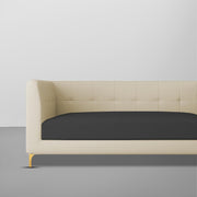Magnus 3 Seater Sofa Set for Living Room (Cream Black Colour) Premium Fabric Sofa