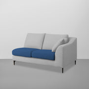 Cortina LHS 4 Seater L Shape Sofa Set for Living Room (Blue Grey Fabric) Premium Fabric Sofa