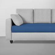 Casaliving Vitserk 3 Seater Sofa Set for Living Room (Blue Grey Colour) Premium Fabric Sofa