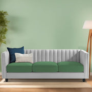 Martine 3 Seater Sofa Set for Living Room (Green Grey Fabric) | Premium Fabric Sofa