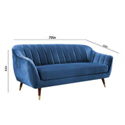 Casaliving Anyse 3+2 Seater Sofa Set for Living Room (Blue- Colour) Premium Fabric Sofa Set for Living Room