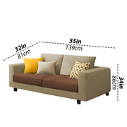 Minta 3+2 Seater Sofa Set for Living Room (Black Colour Fabric) Premium Fabric Sofa