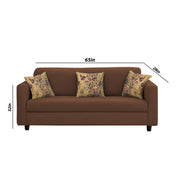 Lifestyle 3 Seater Sofa for Living Room (Black Colour Fabric)