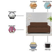 Marco 3 Seater Sofa Set for Living Room (Brown Colour) Premium Fabric Sofa