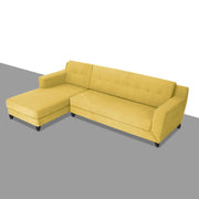 Fracher LHS 4 Seater L Shape Sofa Set for Living Room (Yellow Fabric) Premium Fabric Sofa