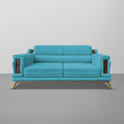 Falconar 3 Seater Sofa Set for Living Room (Turquise Fabric) Premium Fabric Sofa