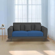 Casaliving Isabella 3 Seater Sofa Set for Living Room (Black Grey Colour Fabric) Premium Fabric Sofa