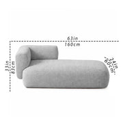 Casaliving Glacia Upholstered Indoor Chaise Lounge Chair 2 Seater Sofa Two Seater Sofa for Living Room Offices Hotels Bedroom (Black) Premium Boucle Fabric Sofa