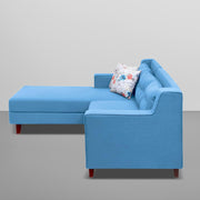 Lifestyle 4 Seater LHS L Shape Sofa Set for Living Room - (Turquise Fabric) Premium Fabric Sofa Set
