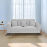 Casaliving Isabella 3 Seater Sofa Set for Living Room (Black Grey Colour Fabric) Premium Fabric Sofa