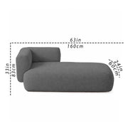 Casaliving Glacia Upholstered Indoor Chaise Lounge Chair 2 Seater Sofa Two Seater Sofa for Living Room Offices Hotels Bedroom (Black) Premium Boucle Fabric Sofa