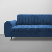 Brenti 3 Seater Sofa Set for Living Room (Cream Black Colour Fabric) Premium Fabric Sofa