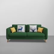 Duckby 3 Seater Sofa Set for Living Room (Black Colour) Premium Fabric Sofa
