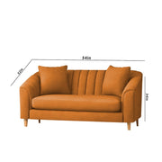 Doraldo 2 Seater Sofa Set for Living Room (Black Colour Fabric) Premium Fabric Sofa for Living Room