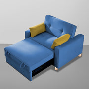 Alfred 1 Seater Sofa Cum Bed Sofa Set for Living Room (Maroon Fabric) Premium Fabric Sofa