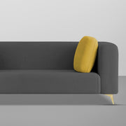 Casaliving Gelbero 3 Seater Sofa for Living Room (Black Fabric) Premium Fabric Sofa