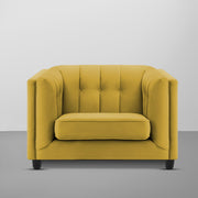 Sinclair 1 Seater Sofa Set for Living Room (Blue Colour) Premium Fabric Sofa