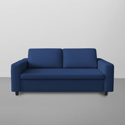 Casaliving Roxy 3 Seater Sofa Cum Bed for Living Room (Blue Colour) Premium Fabric Sofa Set-Blue Colour Sofa Cum Bed