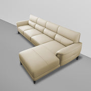 Janifer RHS 6 Seater L Shape Sofa Set for Living Room (Cream Colour) Premium Fabric Sofa Set