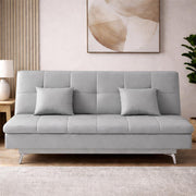 Danny 3 Seater Sofa Cum Bed Leatherette Fabric (Black) with Two Cushions Perfect for |Home Living |Office Room and Guest Room Premium Sofa