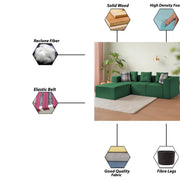 Karoline 3 Seater Sofa Set with Center Table for Living Room (Black Colour) Premium Fabric Sofa