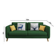 Duckby 3 Seater Sofa Set for Living Room (Black Colour) Premium Fabric Sofa