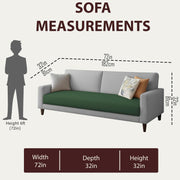 Kaven 3 Seater Sofa Set for Living Room (Green Grey Colour Fabric) Premium Fabric Sofa