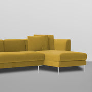 Vesco RHS 6 Seater L Shape Sofa Set for Living Room (Yellow) Premium Fabric Sofa