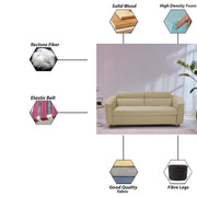 Torrato 3 Seater Sofa Cum Bed for Living Room (Cream Colour Fabric) Premium Fabric Sofa