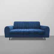 Brenti 3 Seater Sofa Set for Living Room (Cream Black Colour Fabric) Premium Fabric Sofa