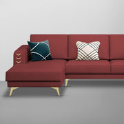Falco LHS 4 Seater L Shape Sofa Set for Living Room (Maroon Fabric) Premium Fabric Sofa