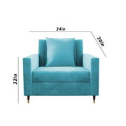 Garcia 1 Seater Sofa Set for Living Room (Black Colour) Premium Fabric Sofa