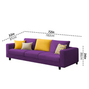 Minta 3 Seater Sofa Set for Living Room (Purple Colour Fabric) Premium Fabric Sofa