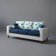 Casaliving Rolando 3 + 2 + 1 Seater Sofa Set for Living Room (Blue Grey Colour Fabric) Premium Fabric Sofa Set