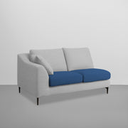 Cortina RHS 4 Seater L Shape Sofa Set for Living Room (Blue Grey Fabric) Premium Fabric Sofa