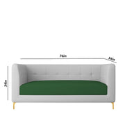 Magnus 3 Seater Sofa Set for Living Room (Green Grey Colour) Premium Fabric Sofa