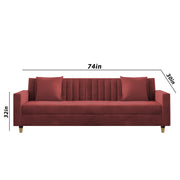 Garcia 3+2 Seater Sofa Set for Living Room (Black - Grey)