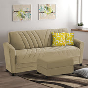 Francis 3 Seater Sofa Set with Ottoman for Living Room (Cream) Fabric